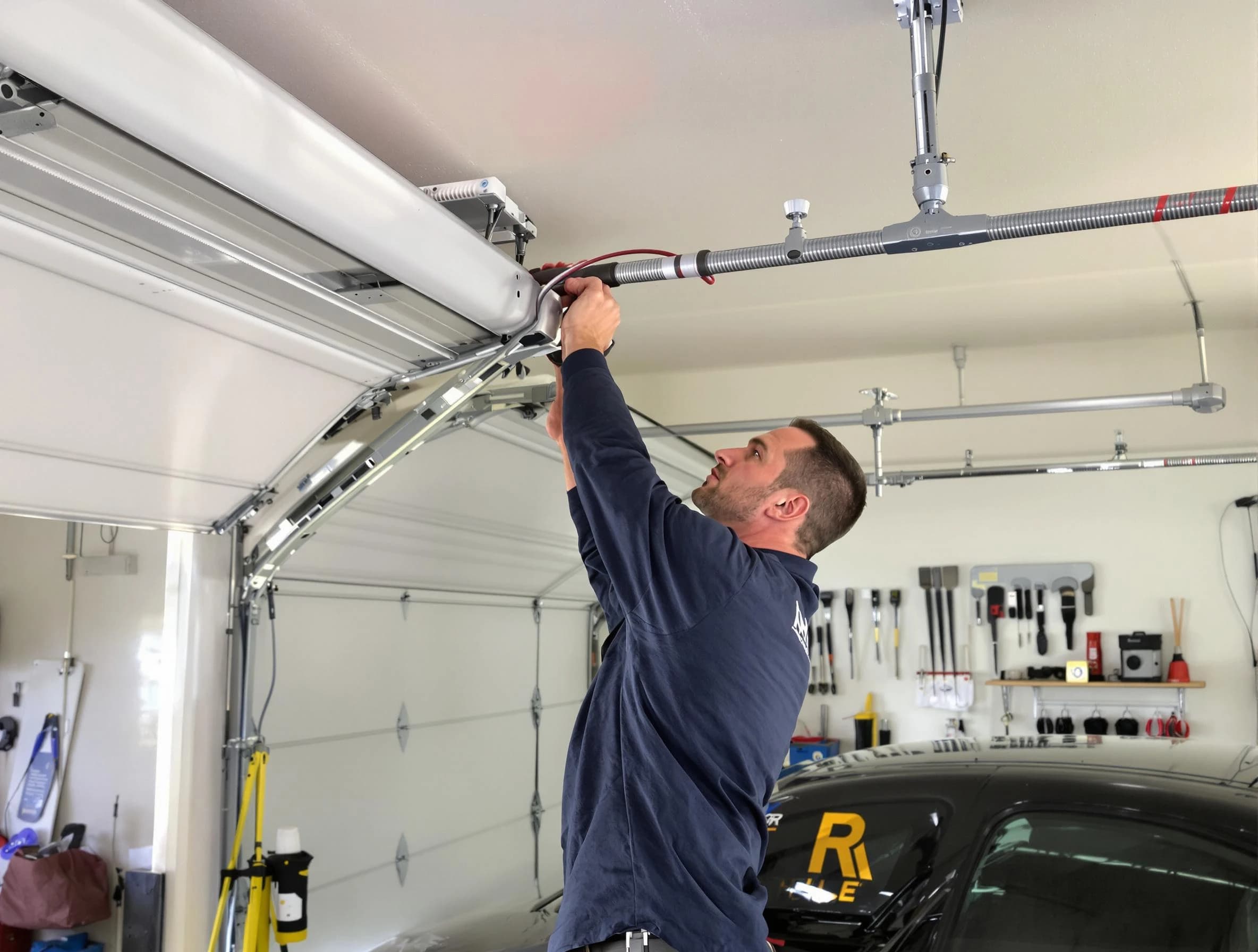 Ponderosa Park Garage Door Repair technician performing garage door cable repair in Ponderosa Park