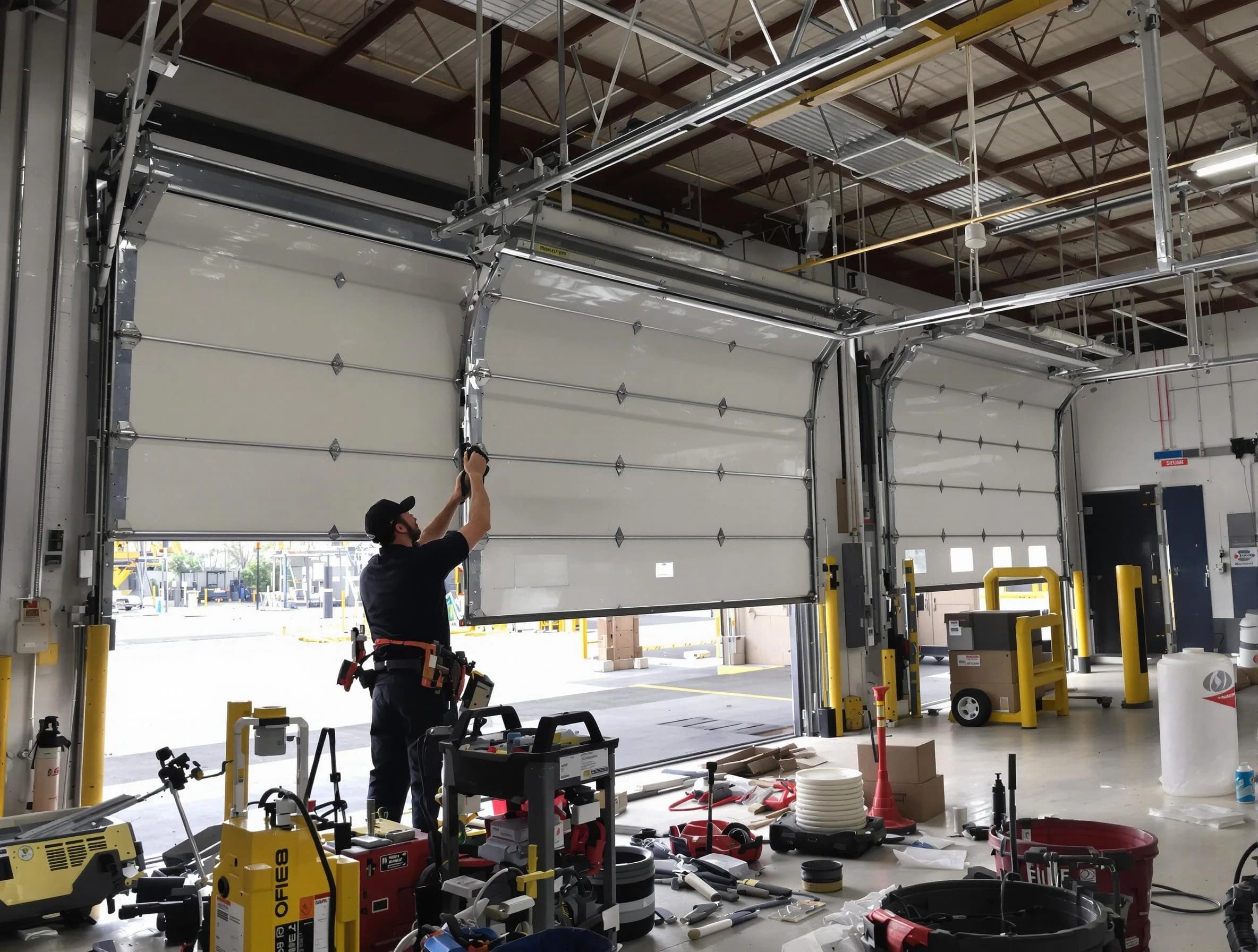 Ponderosa Park Garage Door Repair technician performing commercial garage door repair in Ponderosa Park