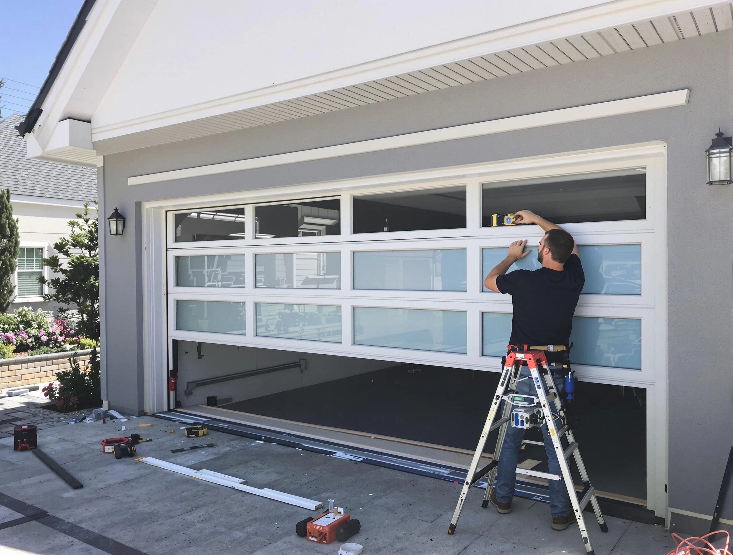 Ponderosa Park Garage Door Repair team performing garage door replacement in Ponderosa Park
