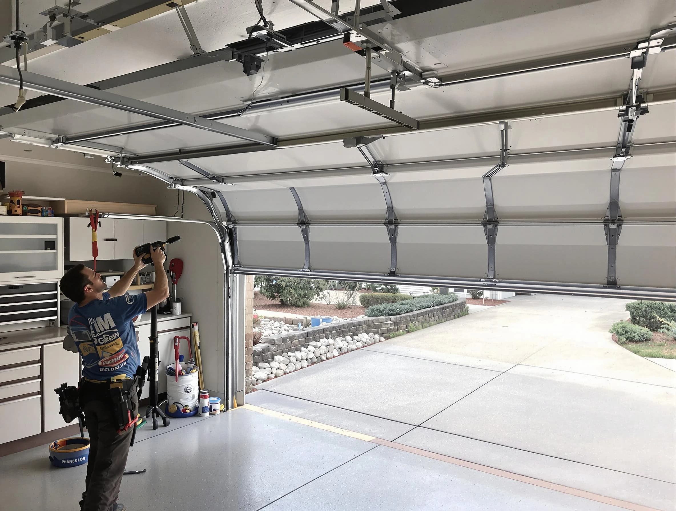 Garage door track repair service by Ponderosa Park Garage Door Repair in Ponderosa Park