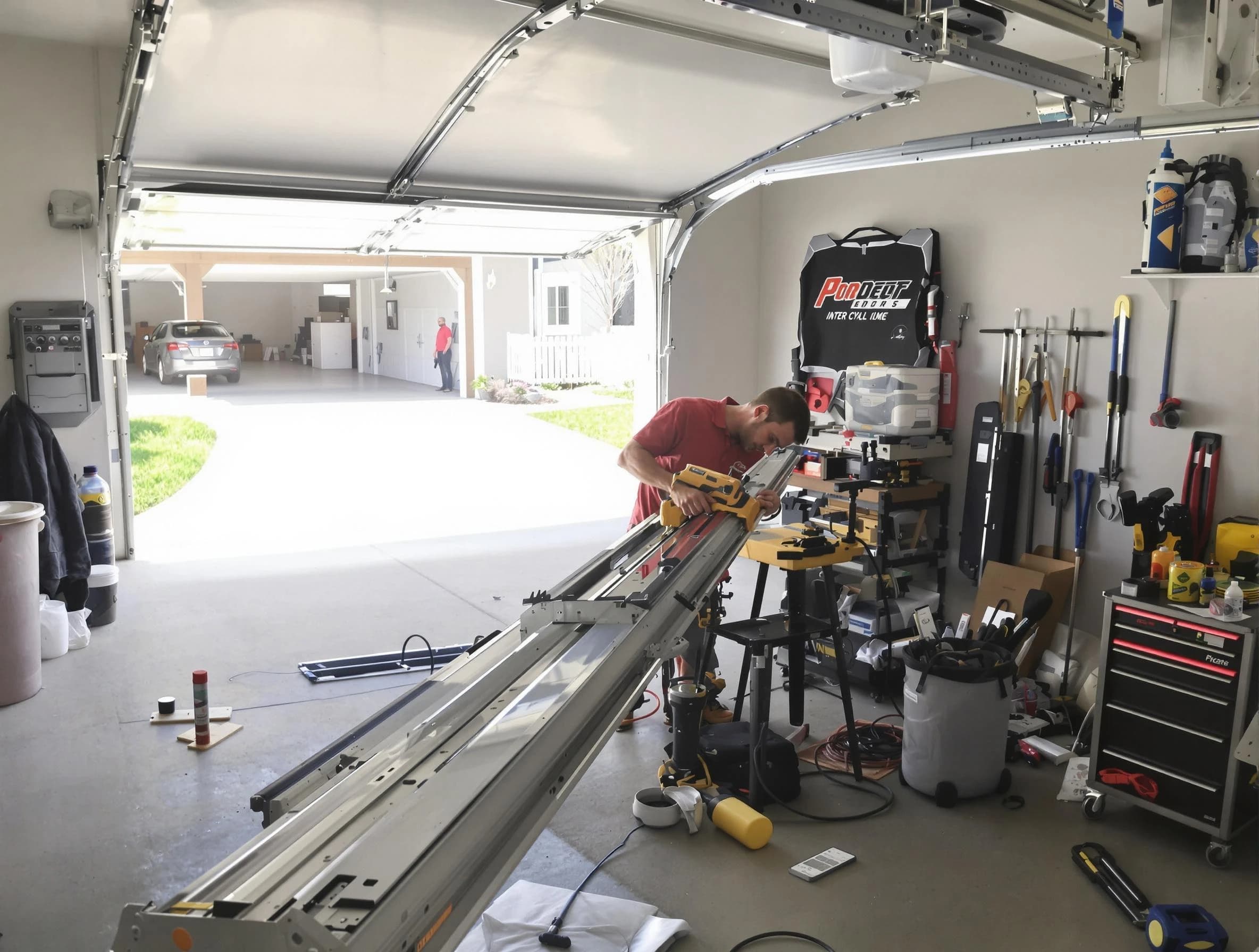 Ponderosa Park Garage Door Repair expert performing track repair in Ponderosa Park
