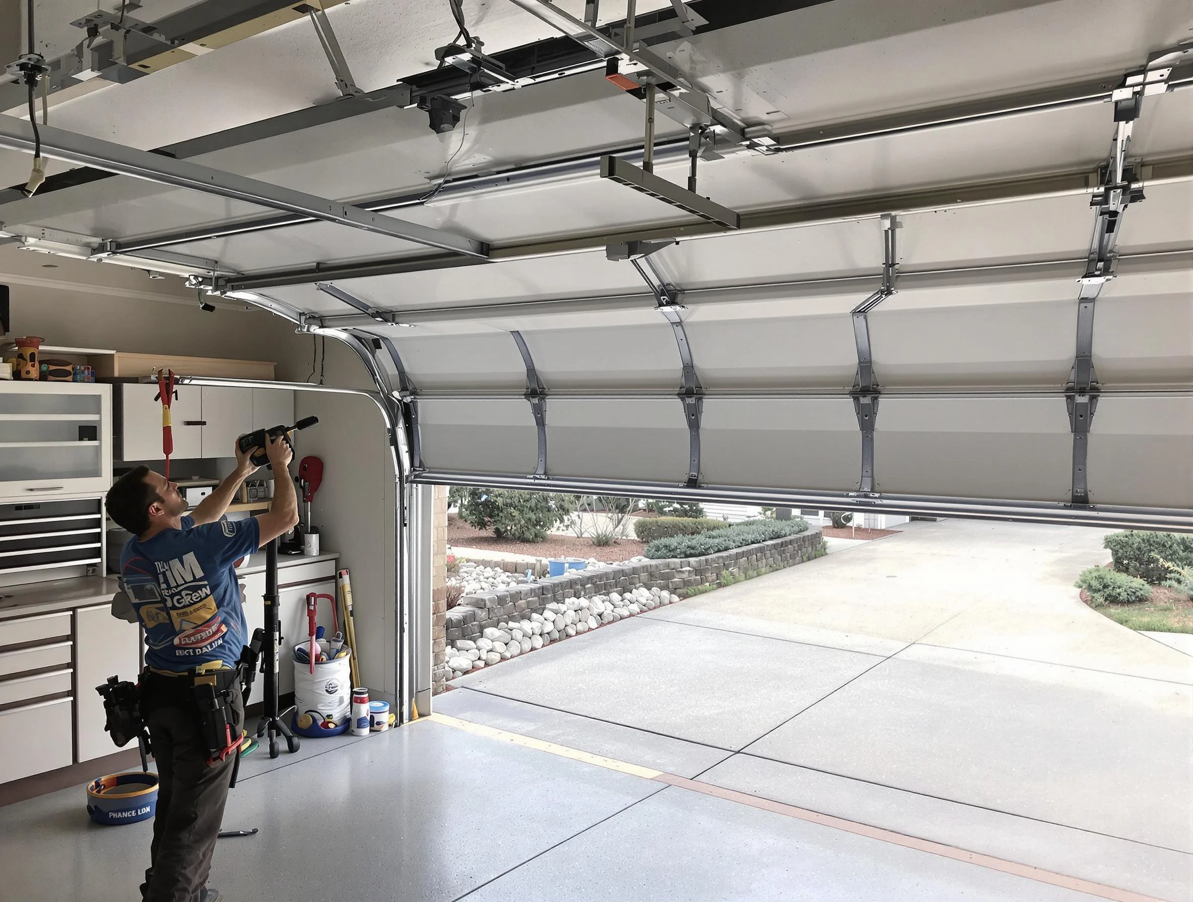 Garage door track repair service by Ponderosa Park Garage Door Repair in Ponderosa Park